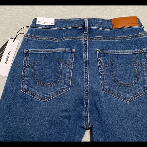 New True Religion Mid Rise Skinny Jennie Jeans - Picture 1 of 4